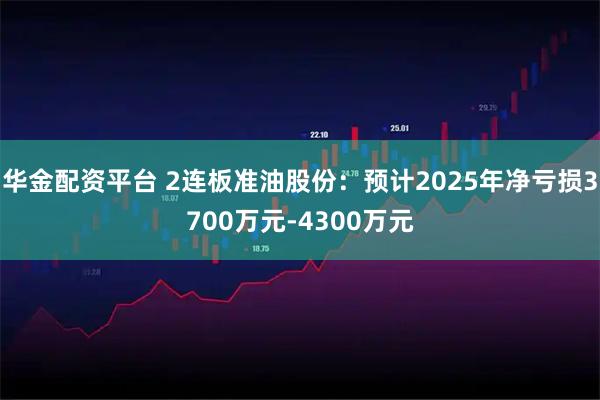 华金配资平台 2连板准油股份:预计2025年净亏损3700万元-4300万元